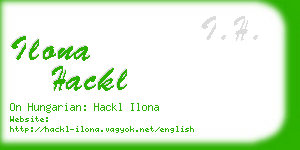 ilona hackl business card